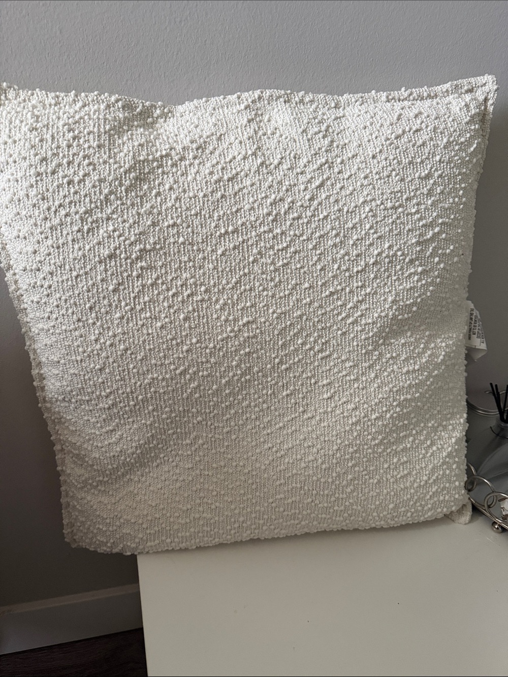 Neutral Cream Loop-Texture Accent Pillow - Unbranded